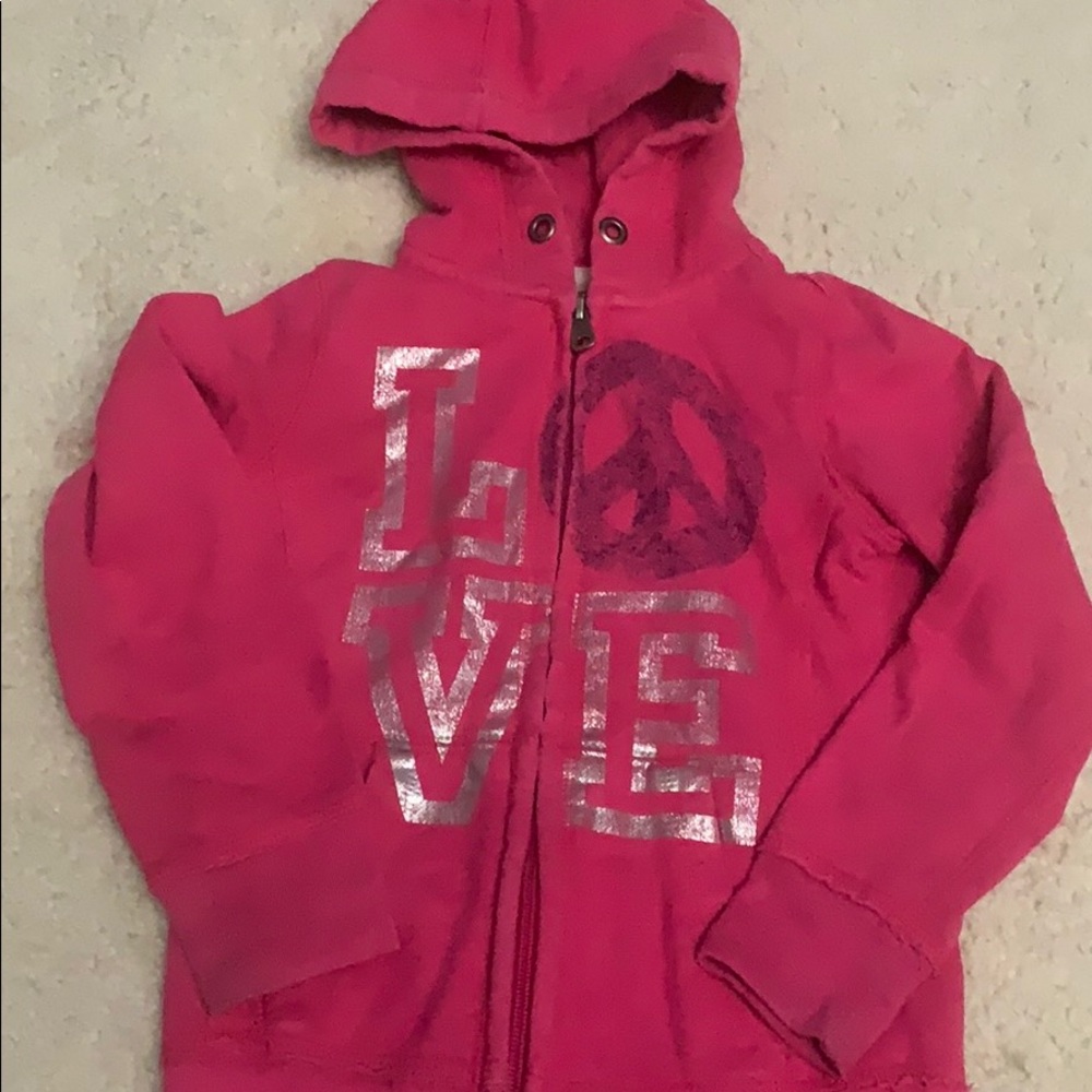 Cherokee zip up hooded sweatshirt size XS 4/5